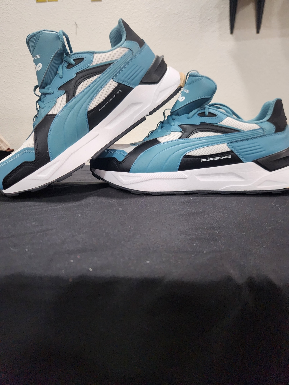 Puma Men's Teal and Black Porsche Design Sneakers